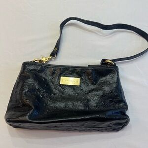 Brahmin Black Textured Mini Bag